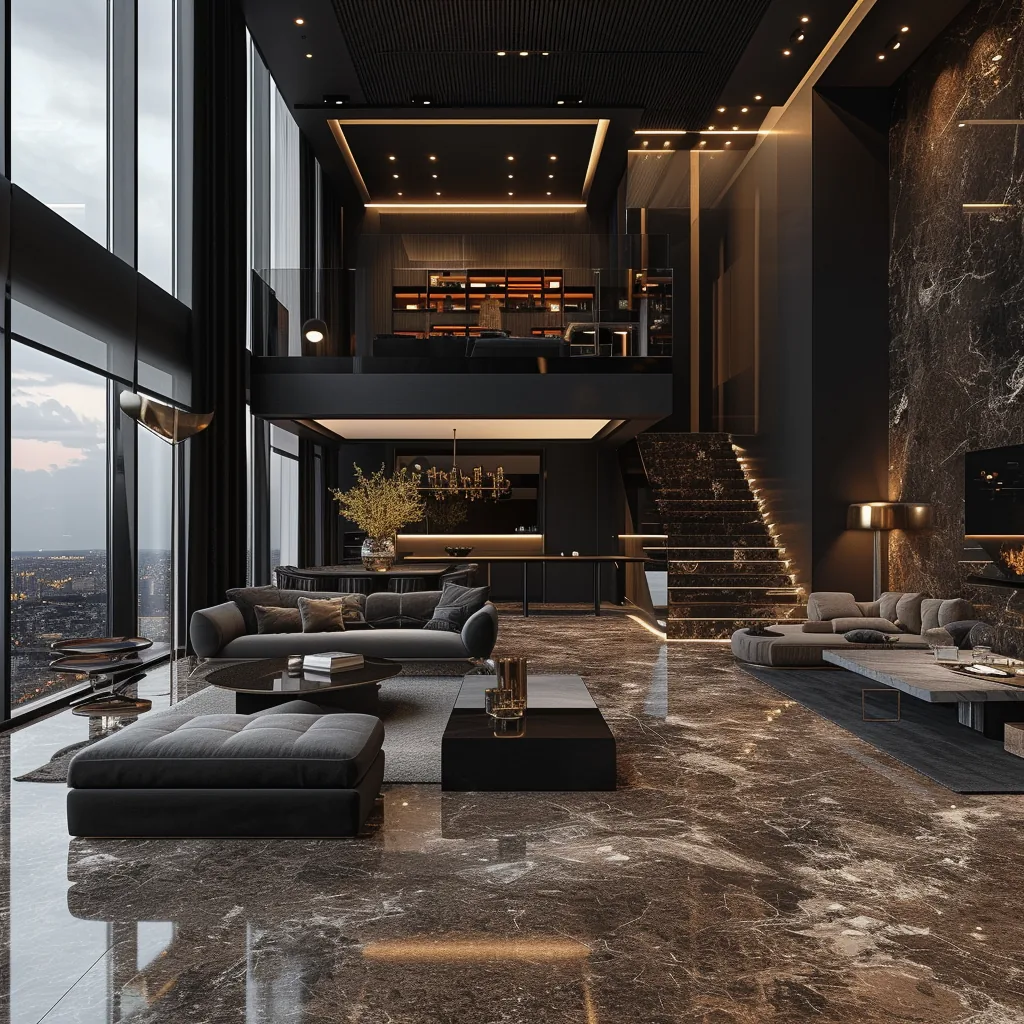 Premium dark-toned apartment in Lucknow