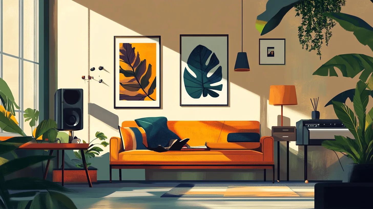 Compact, light-filled apartment interior with space-saving layout