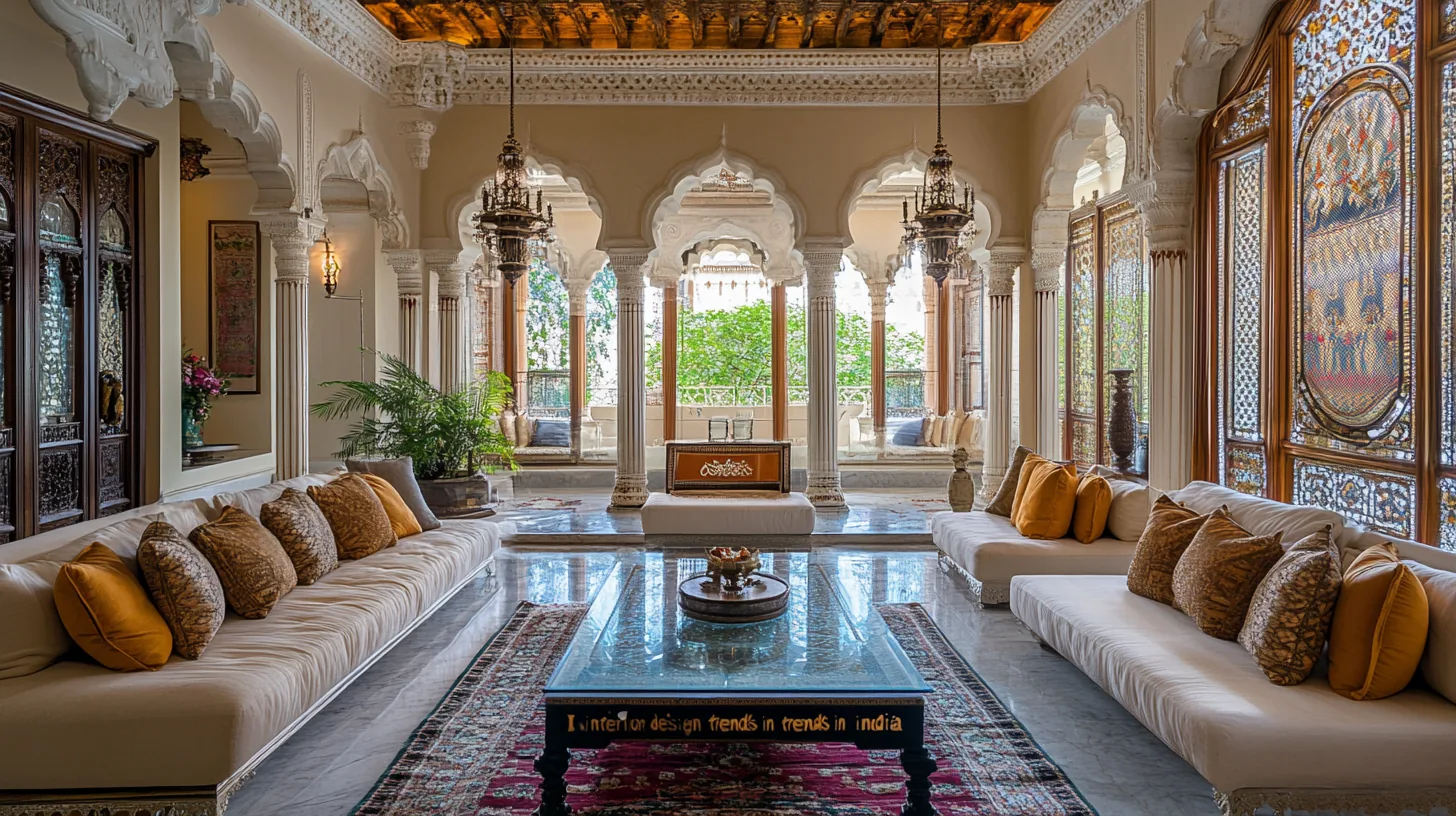 Contemporary Delhi living room styled to current interior trends