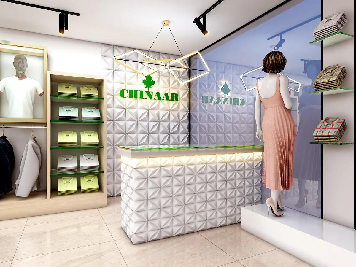 Retail display area from a delivered project
