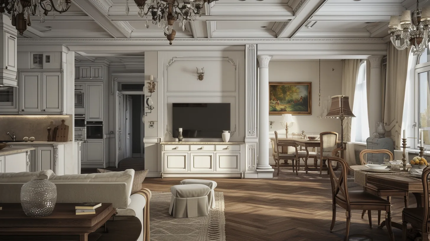 Rustic living room with natural textures