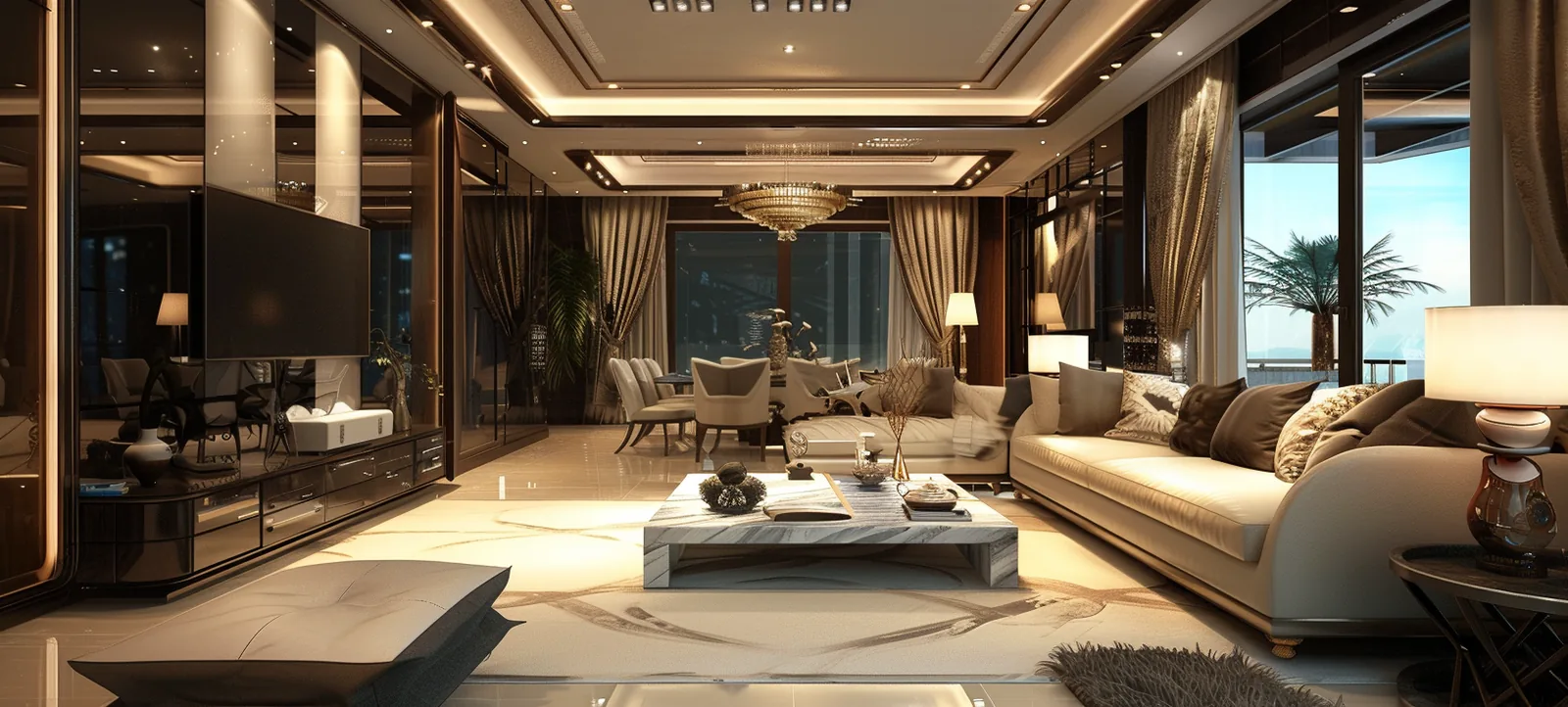 Residential interior architectural render